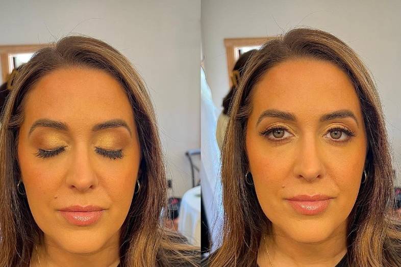 Gold makeup