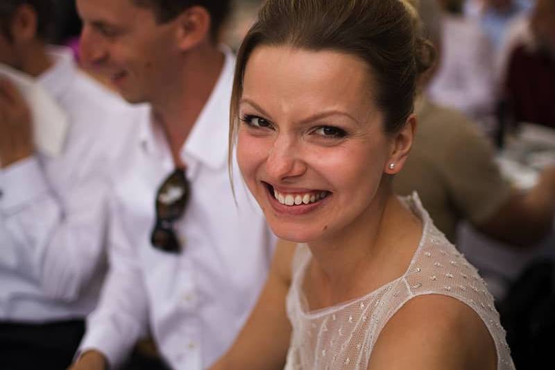 Bride's smile