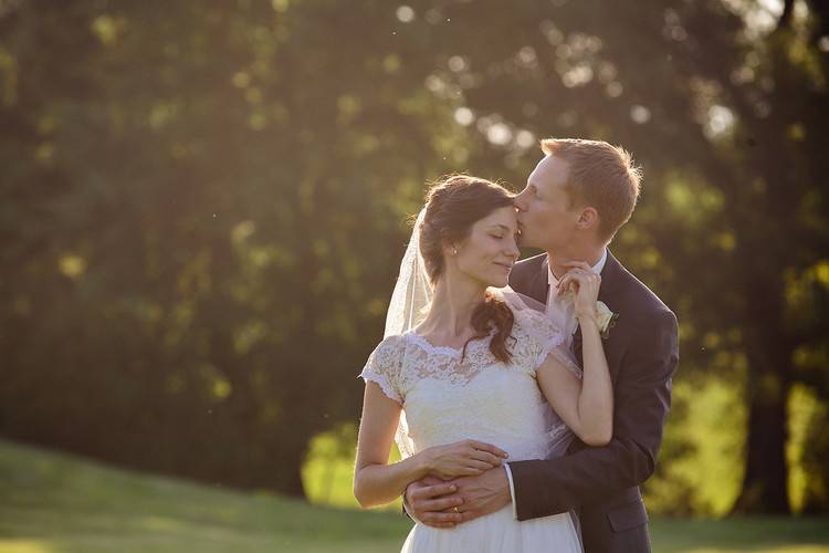 Bride with foliage