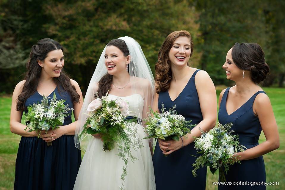 Bride and her bouquet