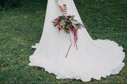 Bride and her bouquet