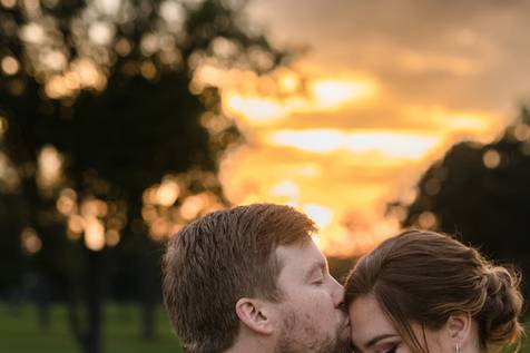 Bride and Groom on the Hill