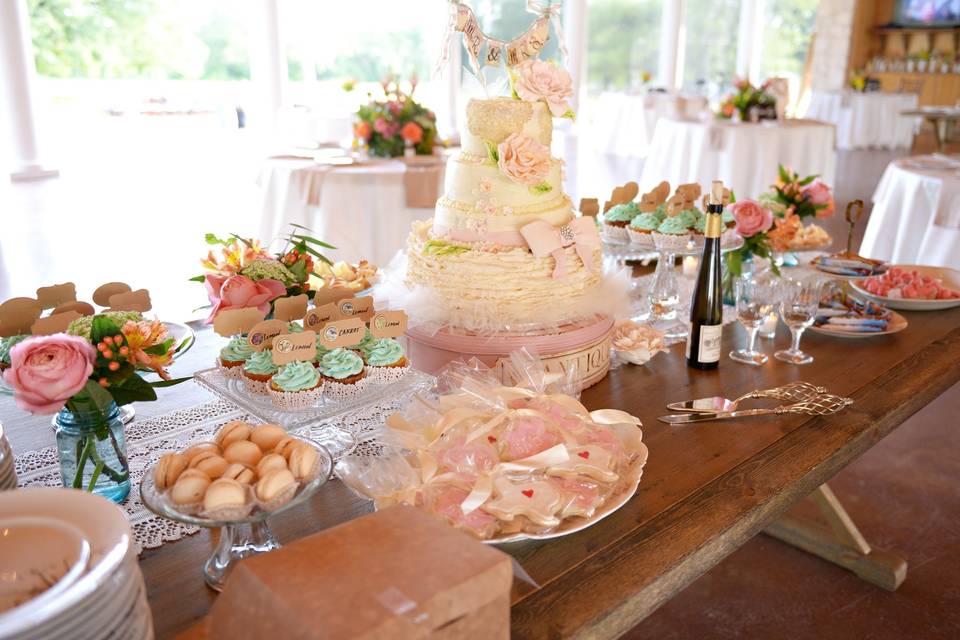 Wedding cake and treats