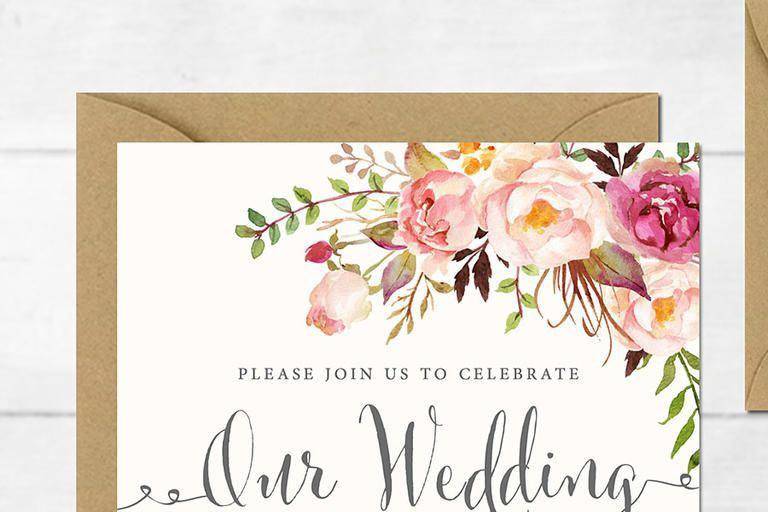 Floral invitation