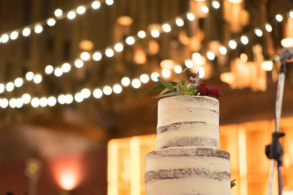 Tiered wedding cake