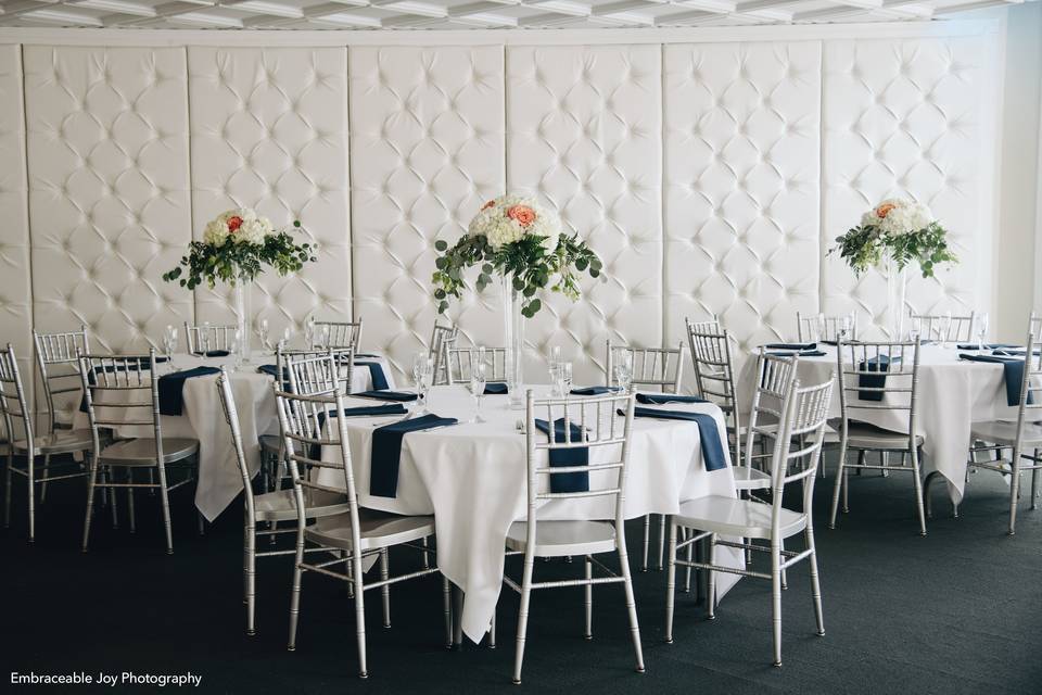 Coordinating Chiavari chairs