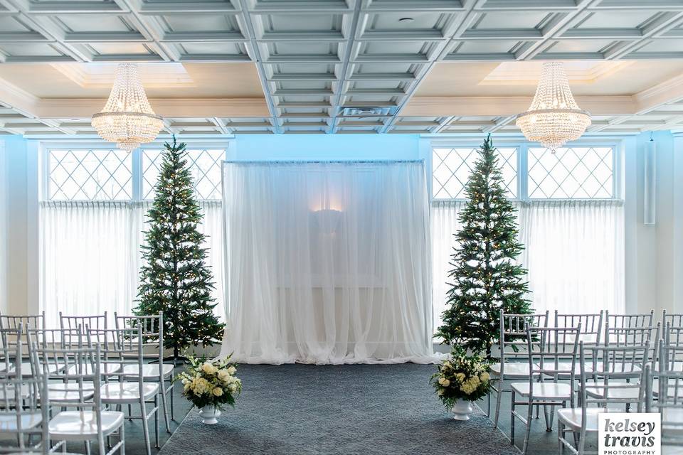 Room set as a ceremony space