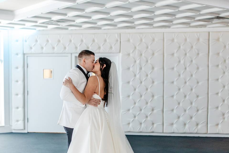 Post-ceremony kiss