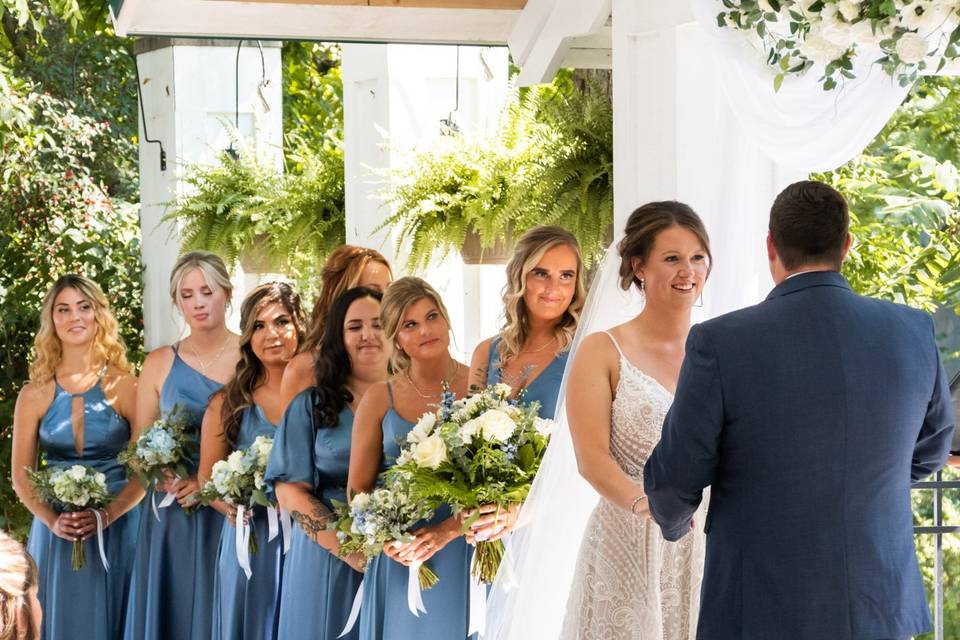 Vows under the pavilion