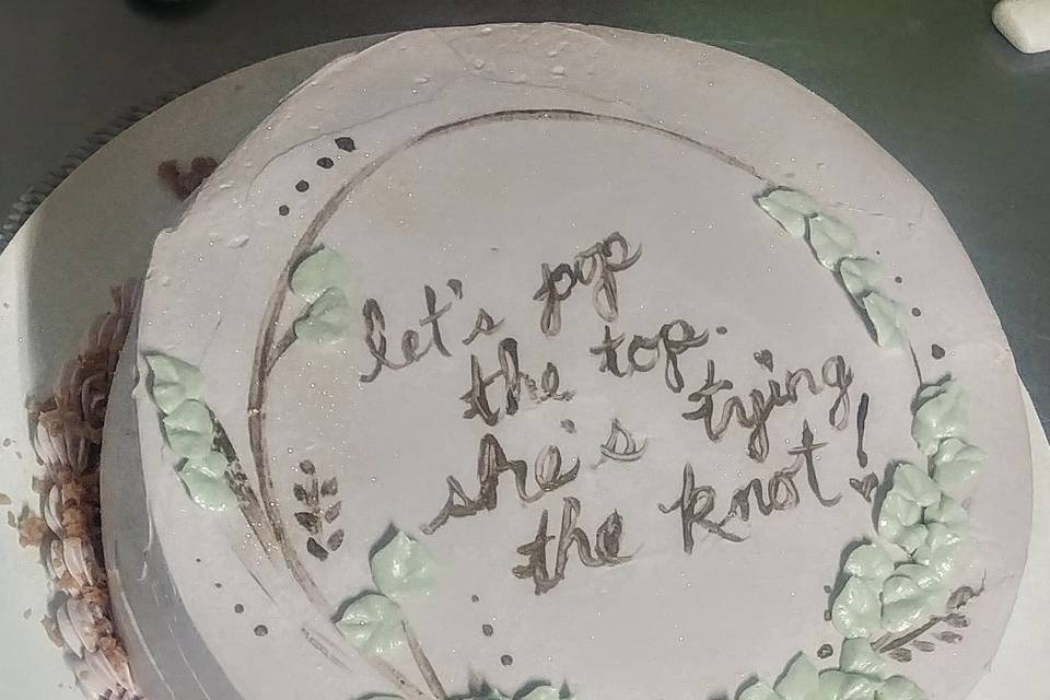 Cake with text