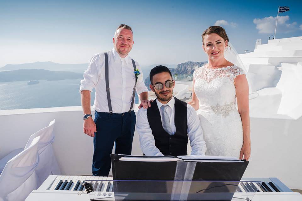 Sunset Piano Notes Santorini