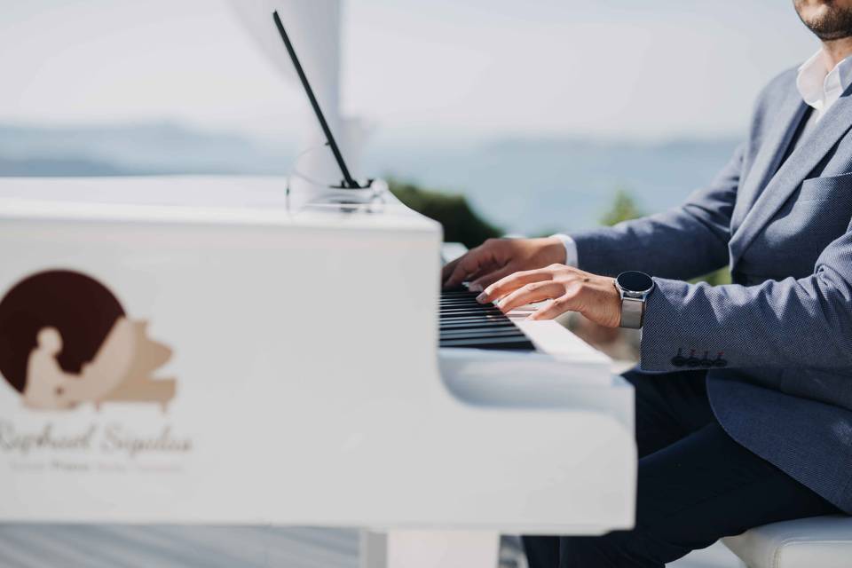 Sunset Piano Notes Santorini