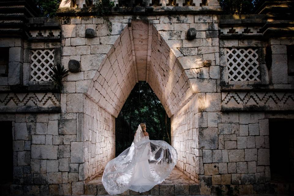 Xcaret Entrance Bride