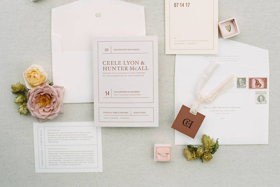 Wedding invitation suite