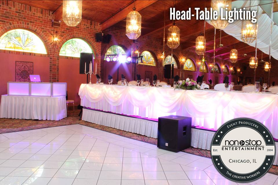 Head table lighting