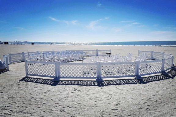 Wedding ceremony setup