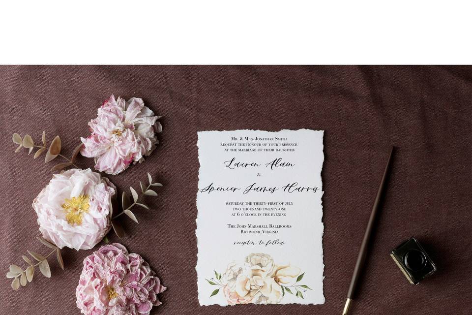 Custom wedding invitations