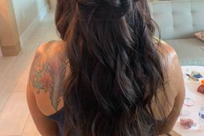 Boho chic braid/half-up