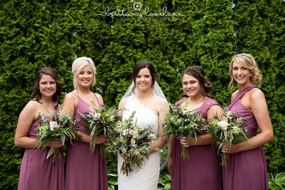 Summer bridal party