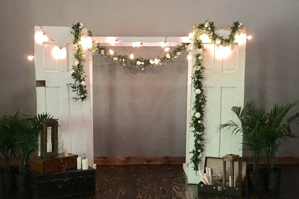 Summer wedding backdrop