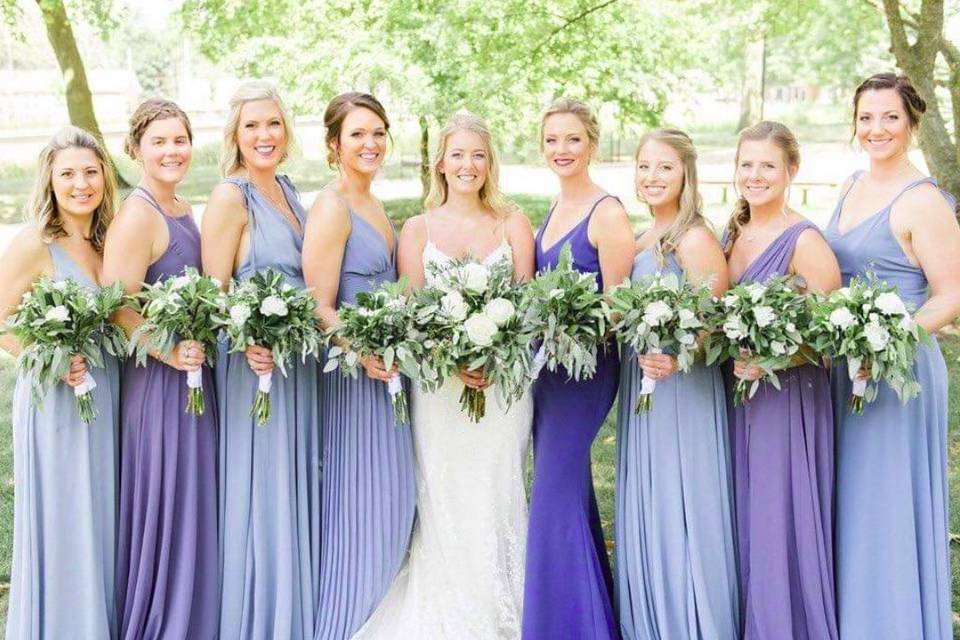 Summer bridal party