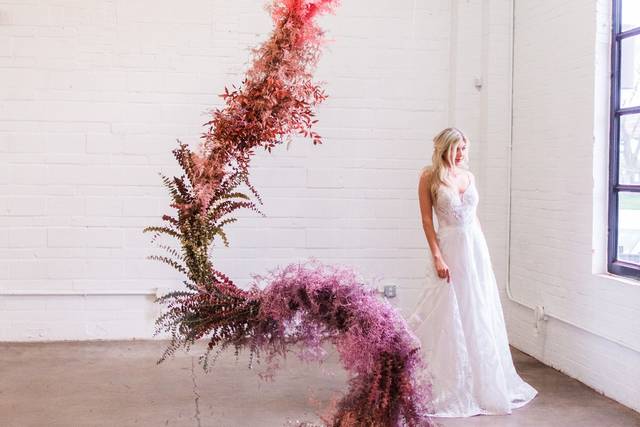 Artistic floral installation