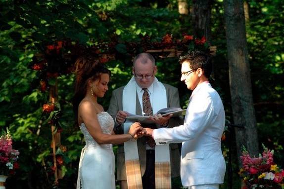 Officiant heading the wedding ceremony