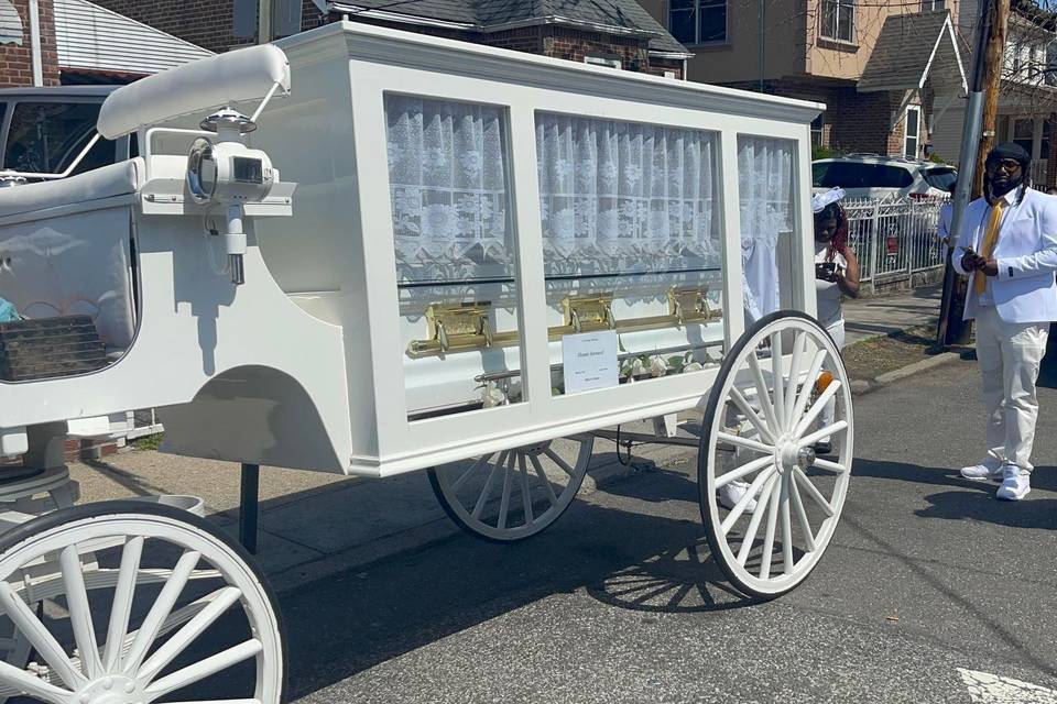 White Carriage for Funeral