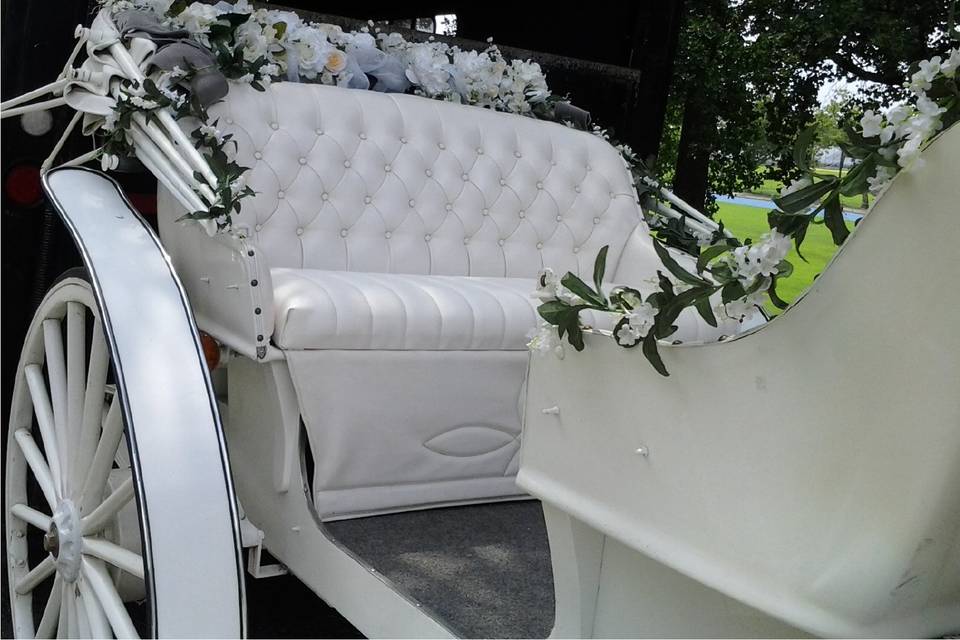 White Wedding Carriage