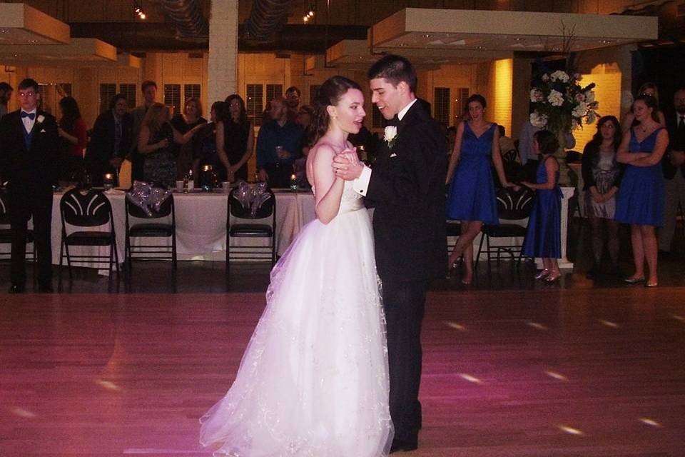 Newlyweds on the dance floor