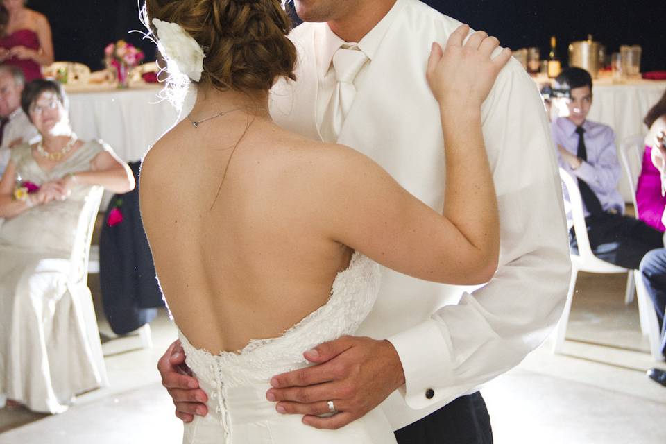 Becca and Robby during their first dance to 