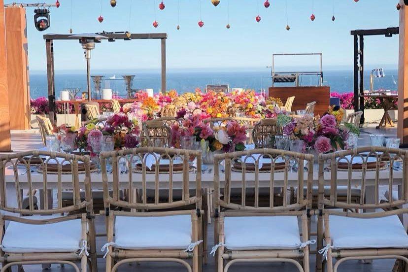 Los Cabos Wedding Table setup