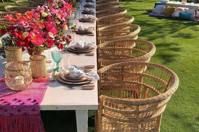Los Cabos Wedding Table setup