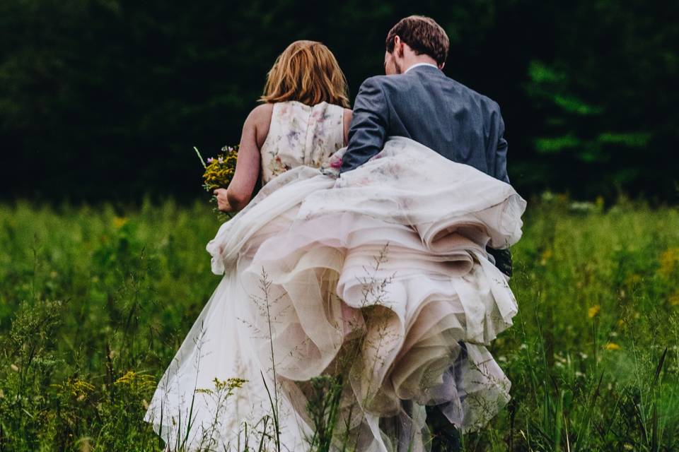 Couple in field