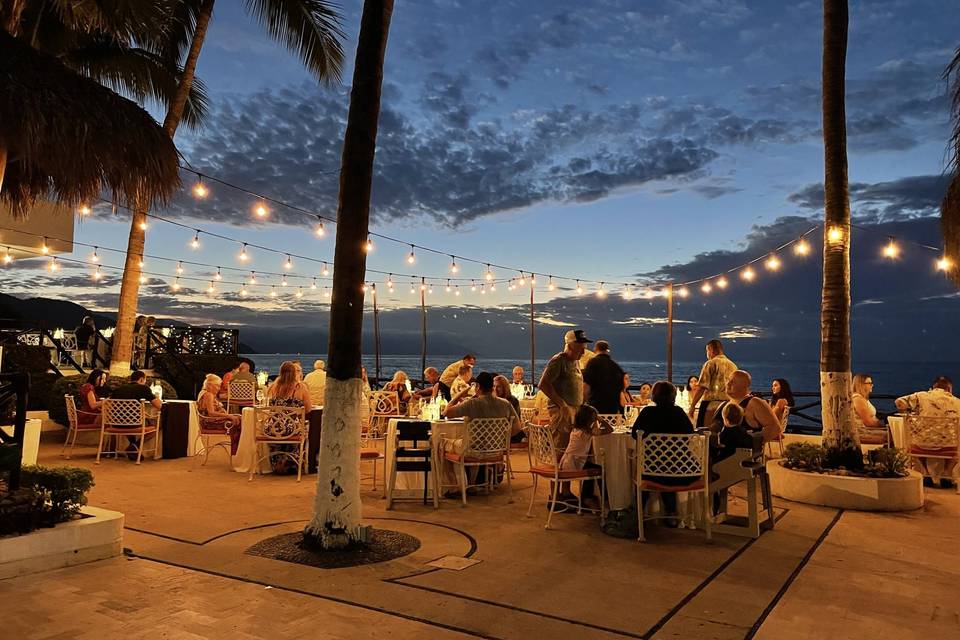 Oceanfront terrace