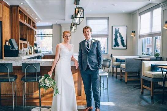 Bride and groom portrait