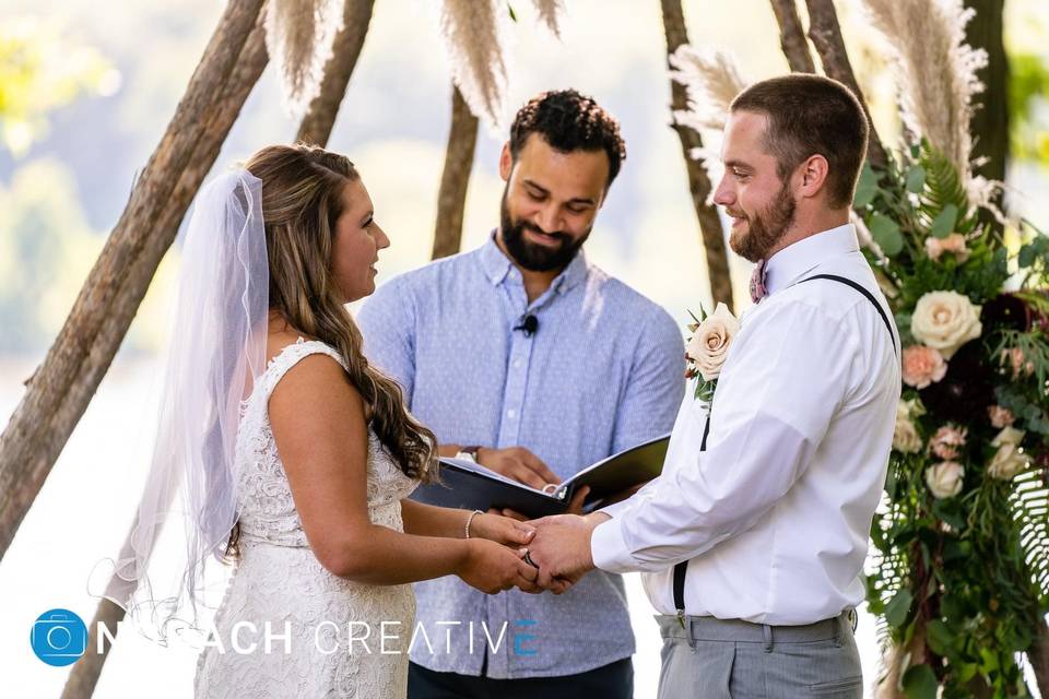 At the altar