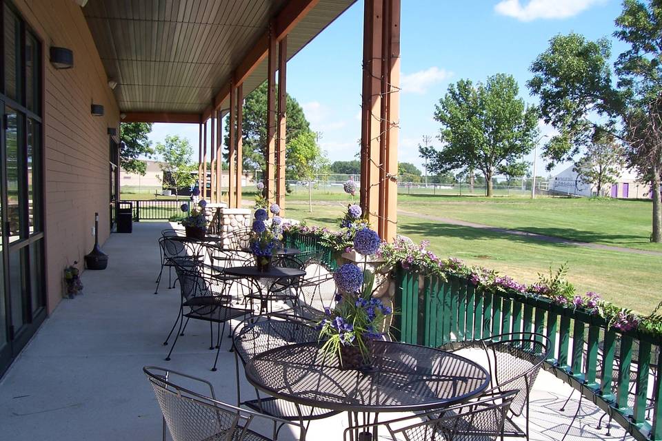 The covered porch