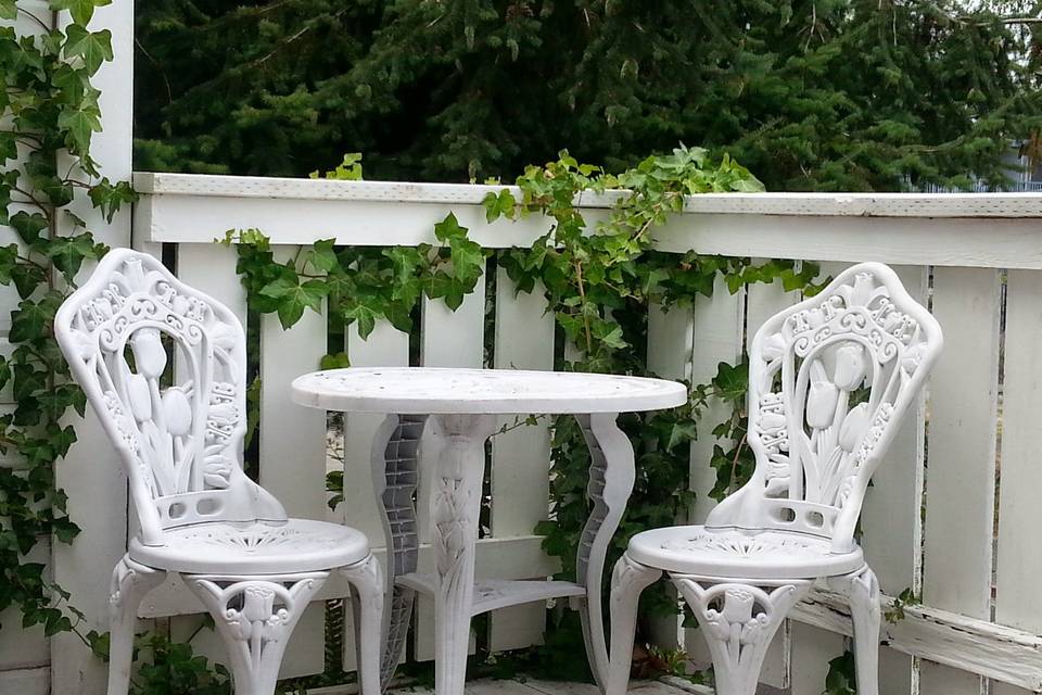 Garden table and chairs