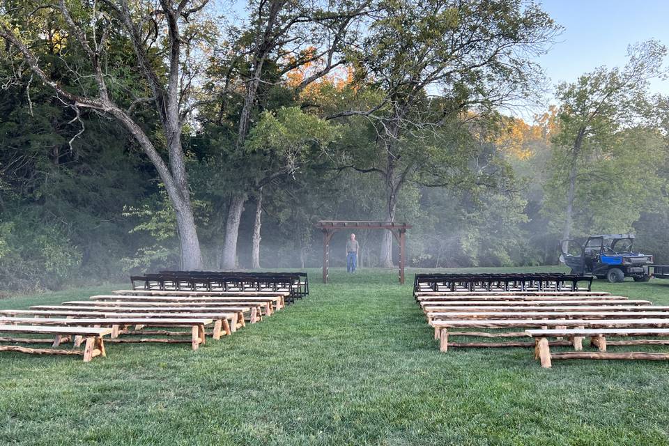 Outdoor wedding space