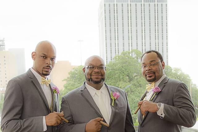 The groom with his groomsmen