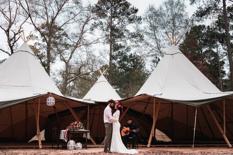 Our three Nordic Tipis!