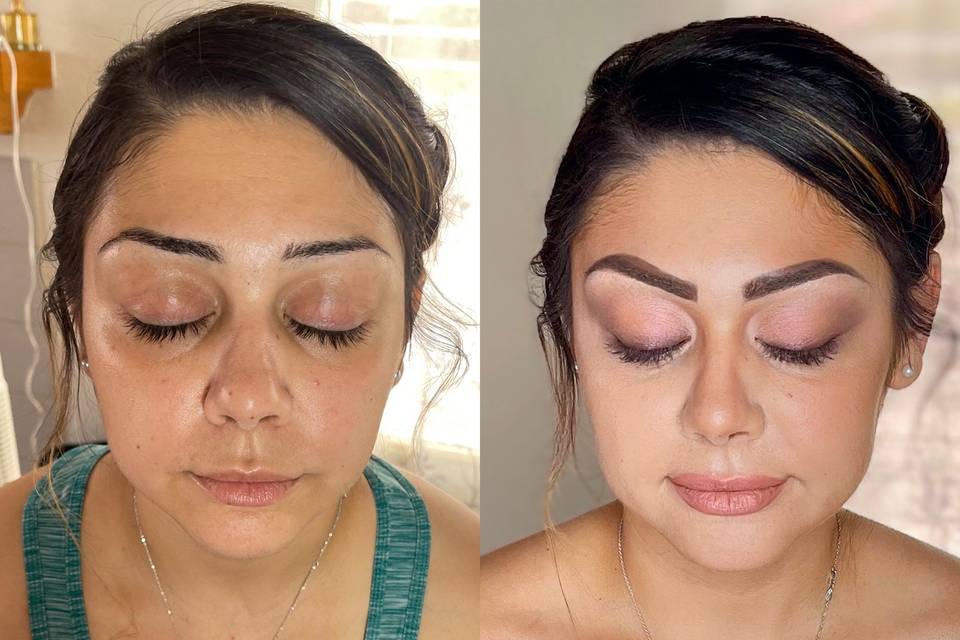 Before & After Bridal Makeup
