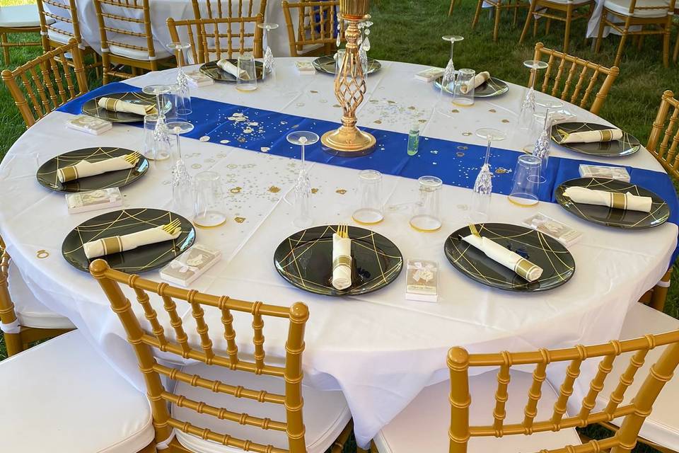 Wedding table setup