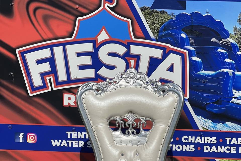Silver Royal Throne Chair