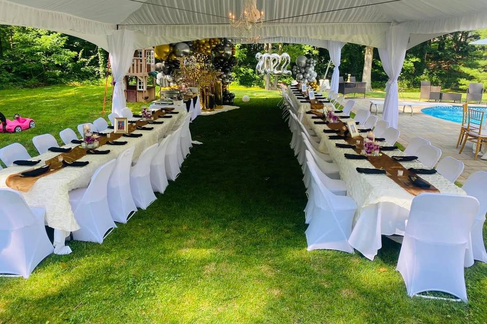 Chic Outdoor Tent setup