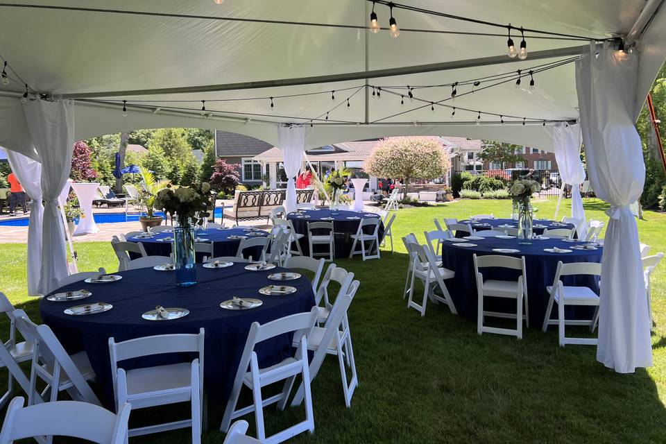 Ambiance Setting bistro lights