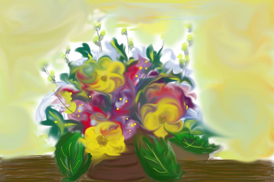 Digital flower painting