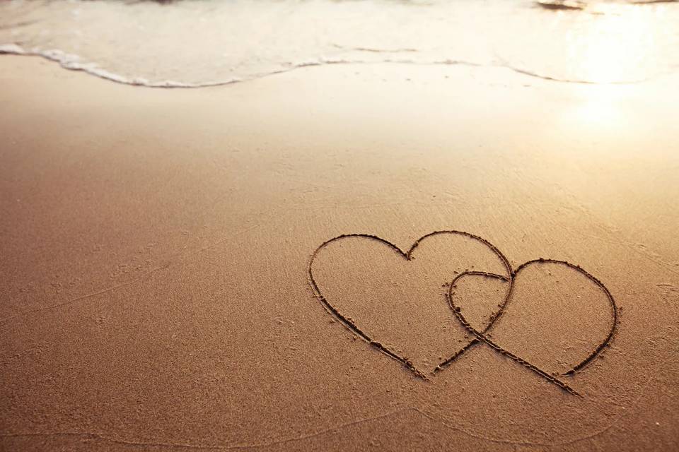 Hearts in the sand