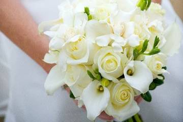 Bride holding a bouquet